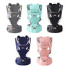 Les cinq coloris disponibles du porte-bébé 3 en 1 : gris, turquoise, noir, bleu marine et rose - Bébé Lova