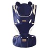 Porte-bébé 3 en 1 avec siège à hanche coloris bleu marine sur fond blanc - Bébé Lova