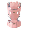 Porte-bébé 3 en 1 avec siège à hanche coloris rose sur fond blanc - Bébé Lova