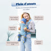 Porte-bébé ergonomique avec appui-tête réglable, bretelles rembourrées et ceinture ajustable - Bébé Lova