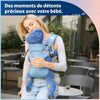 Maman et bébé installé confortablement dans le porte-bébé ergonomique ThickStrap - Bébé Lova