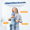 Répartition du poids de bébé sur les épaules, le dos et la ceinture ventrale - Bébé Lova