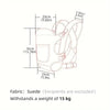 Schéma des dimensions du porte-bébé ergonomique multiposition BabyFlex avec capacité jusqu’à 15 kg - Bébé Lova