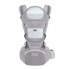 Porte-bébé ergonomique multiposition coloris gris avec dossier ventilé - Bébé Lova