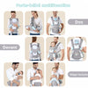 Différentes positions de portage avant, dos et siège-hanche avec porte-bébé ergonomique - Bébé Lova