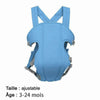 Porte-bébé kangourou SoftPouch bleu ajustable, porté de la naissance jusqu'à 15 kg - Bébé Lova
