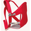 Vue latérale du porte-bébé SoftPouch rouge montrant les attaches de sécurité réglables - Bébé Lova