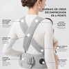 Harnais croisé en X du porte-bébé KangaBaby, vue de dos, décompression du dos et des hanches - Bébé Lova