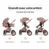 Trois configurations de poussette pour nouveau-né, face aux parents ou face au monde - Bébé Lova