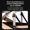 Double suspension à ressorts indépendants pour une promenade plus confortable - Bébé Lova