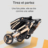 Poussette pliée pouvant être tirée comme une valise pour les déplacements - Bébé Lova