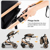 Système de pliage rapide et compact pour un transport facilité de la poussette - Bébé Lova