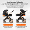 Poussette 3 en 1 haute vue avec position face parents et face route - Bébé Lova