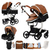 Ensemble poussette 3-en-1 coloris camel avec accessoires premium inclus - Bébé Lova