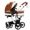 Nacelle haute position coloris camel avec capote protectrice extensible - Bébé Lova