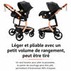Poussette légère et pliable avec faible encombrement pour rangement facile - Bébé Lova