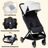 Poussette AirFold avec pare-soleil étanche, harnais de sécurité à cinq points et grand panier de rangement - Bébé Lova