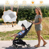 Maman promenant son enfant en extérieur avec la poussette AirFold, canopy doté d'une fenêtre et certification EN71 - Bébé Lova