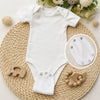 Body bébé blanc avec prolongateur d'entrejambe et aperçu des pressions - Bébé Lova