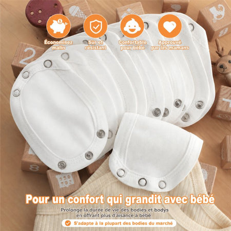 Infographie du prolongateur de body bébé pour un confort qui grandit avec bébé - Bébé Lova