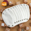 Lot de 10 prolongateurs de body bébé en polyester blanc - Bébé Lova