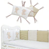 Ensemble de coussins protège-barreaux beige avec motifs oursons pour lit bébé - Bébé Lova