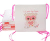 Coussin protège-barreaux bébé rose avec hibou brodé et inscription Love My Mum - Bébé Lova