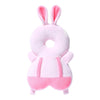 Protège-tête bébé lapin rose doux avec harnais ajustable - Bébé Lova