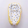Nid bébé coton respirant avec motifs couronnes jaunes et blanches - Bébé Lova