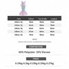 Guide des tailles de la robe sirène ArielDress avec mensurations détaillées pour enfants de 4 à 8 ans - Bébé Lova