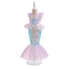 Robe sirène ArielDress présentée sur mannequin avec coupe ajustée et finition féerique - Bébé Lova
