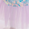 Détail de la queue de sirène en tulle rose de la robe ArielDress - Bébé Lova