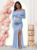 Robe FishPhoto bleu ciel décor ballons roses boites LOVE séance photo - Bébé Lova