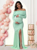 Robe FishPhoto vert eucalyptus décor ballons roses boites LOVE photoshoot - Bébé Lova