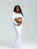 Robe SquareDress blanche couronne tiara pose princesse vue de face - Bébé Lova
