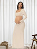 Robe SquareDress crème ivoire intérieur rideaux blancs silhouette moulante - Bébé Lova