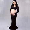 Robe SquareDress noire vue de face frontale silhouette grossesse marquée - Bébé Lova