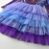 Détail des couches de tulle violet et bleu de la robe sirène MermailTull - Bébé Lova