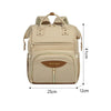 Dimensions du sac à langer beige : 41 cm de hauteur, 25 cm de largeur et 12 cm de profondeur - Bébé Lova