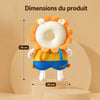 Dimensions du sac anti-chute lion, 30 cm de hauteur et 20 cm de largeur - Bébé Lova