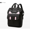 Sac à dos à langer noir classique avec compartiments et design oreilles de chat - Bébé Lova