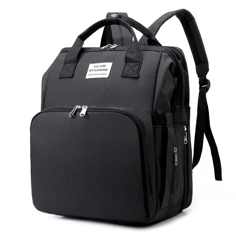 Sac à dos à langer grande capacité coloris noir - Bébé Lova