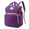 Sac à dos à langer grande capacité coloris violet - Bébé Lova