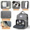 Détails du sac à langer : poche latérale, zip fluide, poche lingettes, tissu imperméable et isolation aluminium - Bébé Lova