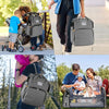 Sac à langer gris utilisé au quotidien : poussette, portage à la main et sorties en famille - Bébé Lova