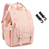 Sac à langer rose avec deux crochets poussette inclus - Bébé Lova