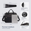 Dimensions du sac à langer CrossMom format médium 38 x 30 x 18 cm, bandoulière 120 cm, poche lingettes latérale, compartiment isotherme, large ouverture double zip - Bébé Lova