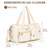 Dimensions détaillées du sac à langer EmbroidyMom avec mesures et poids - Bébé Lova