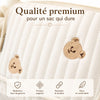 Détails premium du tissu matelassé du sac à langer EmbroidyMom - Bébé Lova