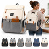 Sac à langer Oxford crème et gris avec poche avant et aperçu des coloris disponibles - Bébé Lova